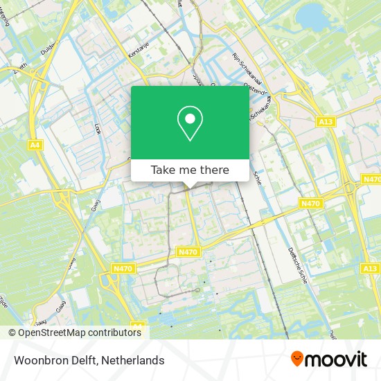 Woonbron Delft map