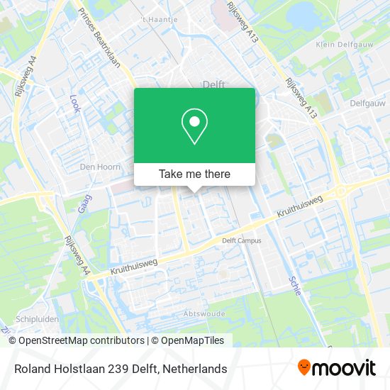Roland Holstlaan 239 Delft map