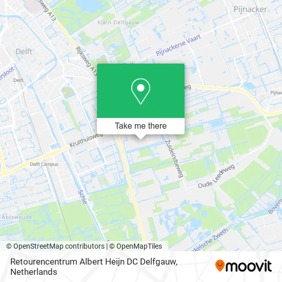 Retourencentrum Albert Heijn DC Delfgauw map