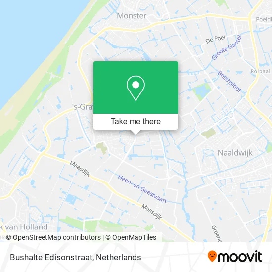 Bushalte Edisonstraat map