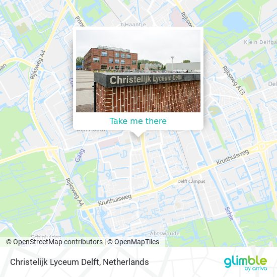 Christelijk Lyceum Delft Karte