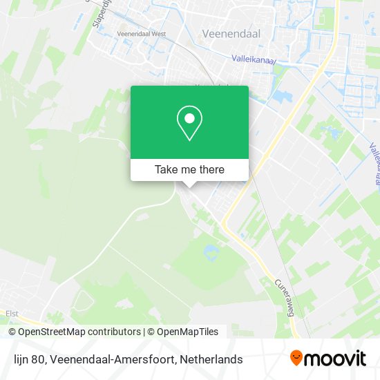 lijn 80, Veenendaal-Amersfoort map