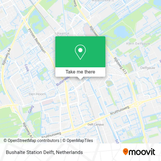Bushalte Station Delft map