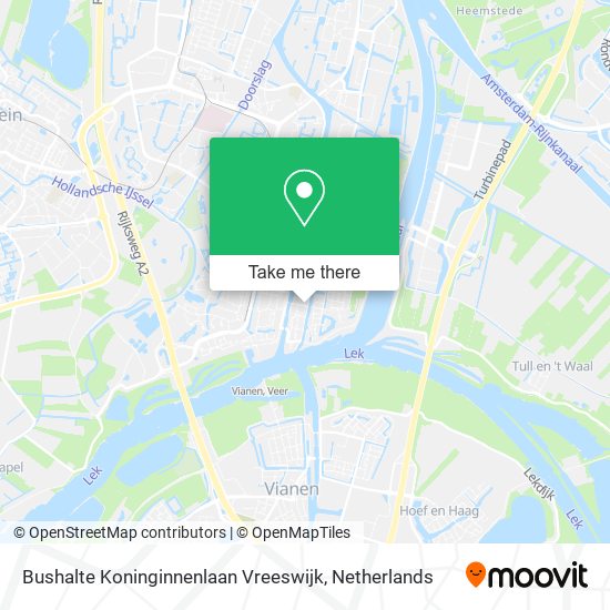 Bushalte Koninginnenlaan Vreeswijk map