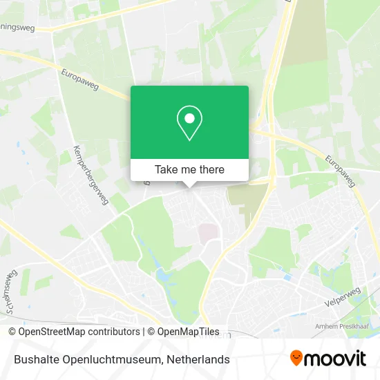 Bushalte Openluchtmuseum map