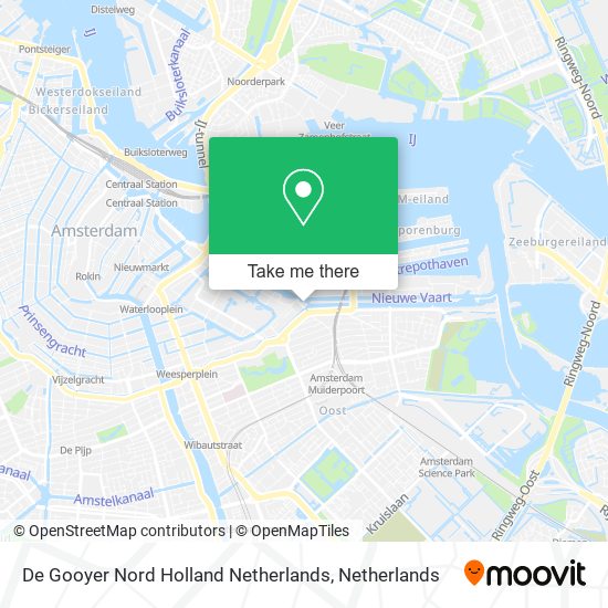De Gooyer Nord Holland Netherlands map