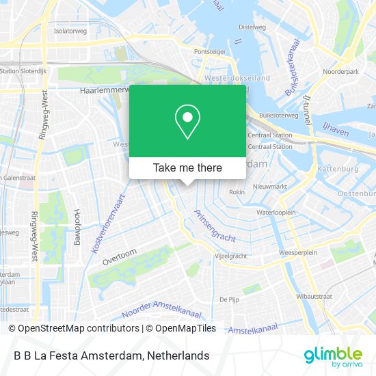 B B La Festa Amsterdam map
