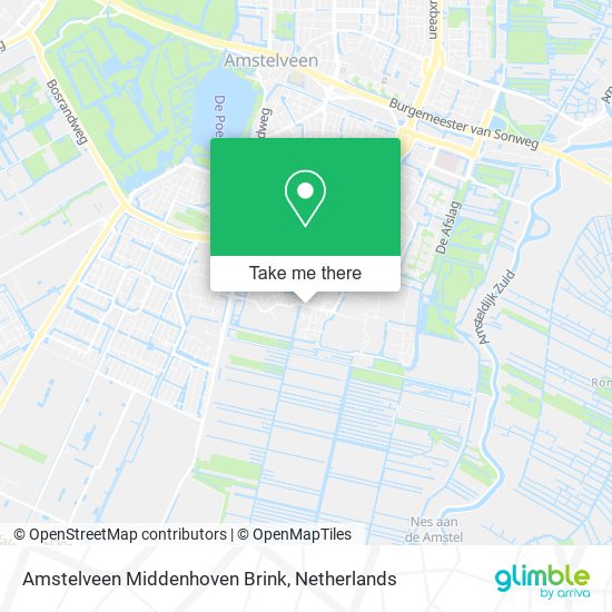 Amstelveen Middenhoven Brink Karte
