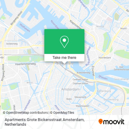 Apartments Grote Bickersstraat Amsterdam map