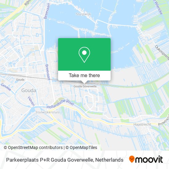 Parkeerplaats P+R Gouda Goverwelle map
