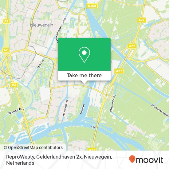 ReproWesty, Gelderlandhaven 2x, Nieuwegein map