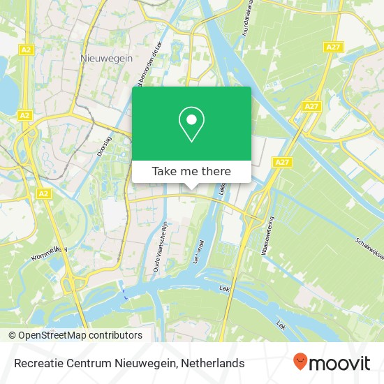Recreatie Centrum Nieuwegein map