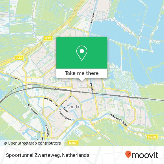 Spoortunnel Zwarteweg Karte