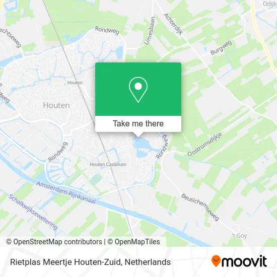 Rietplas Meertje Houten-Zuid map