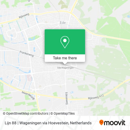 Lijn 88 | Wageningen via Hoevestein map