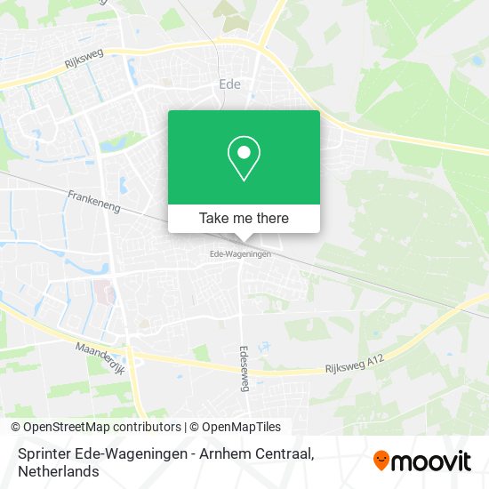 Sprinter Ede-Wageningen - Arnhem Centraal map