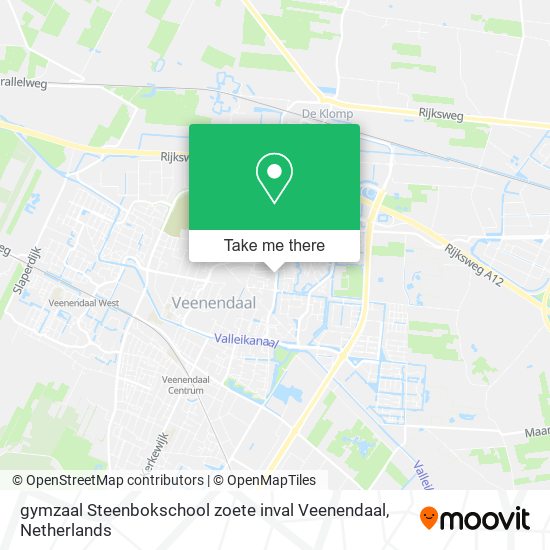 gymzaal Steenbokschool zoete inval Veenendaal map