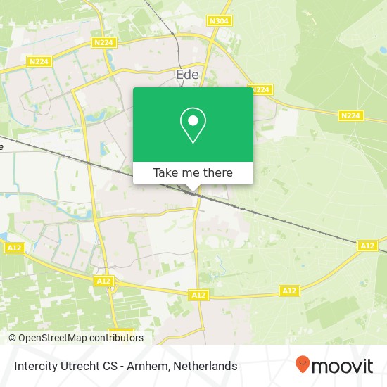 Intercity Utrecht CS - Arnhem Karte