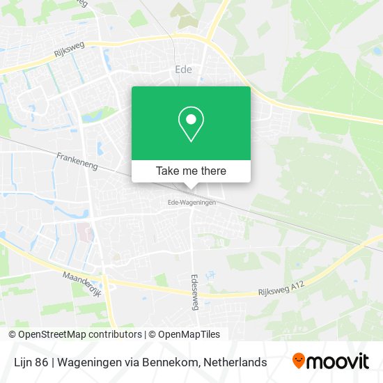 Lijn 86 | Wageningen via Bennekom map