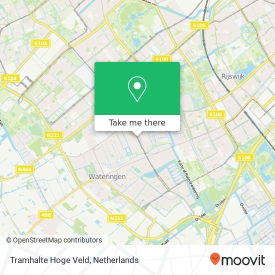Tramhalte Hoge Veld map