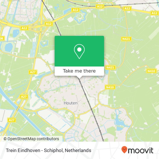 Trein Eindhoven - Schiphol Karte