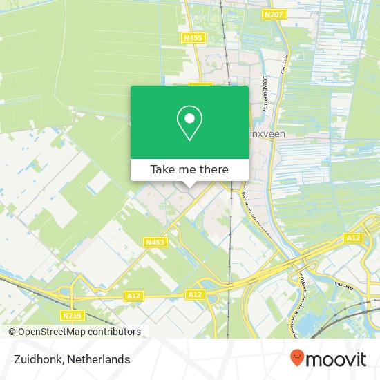 Zuidhonk map