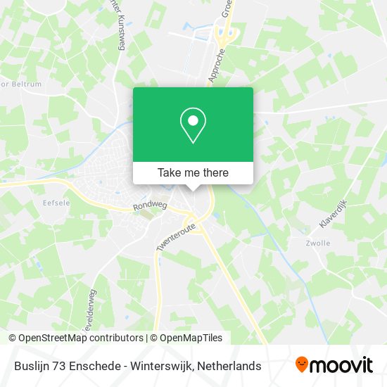 Buslijn 73 Enschede - Winterswijk map