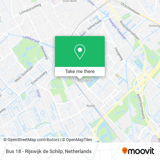 Bus 18 - Rijswijk de Schilp map