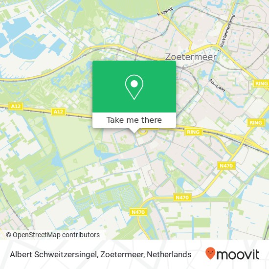 Albert Schweitzersingel, Zoetermeer map