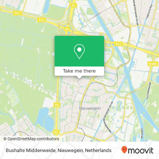 Bushalte Middenweide, Nieuwegein map