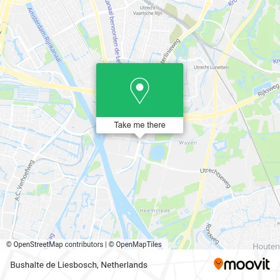 Bushalte de Liesbosch map
