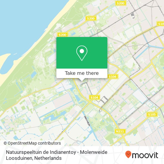 Natuurspeeltuin de Indianentoy - Molenweide Loosduinen Karte