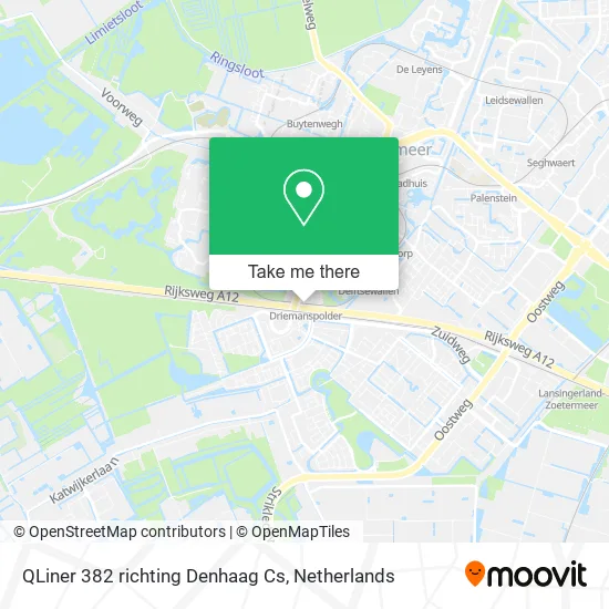 QLiner 382 richting Denhaag Cs Karte