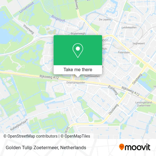 Golden Tulip Zoetermeer map