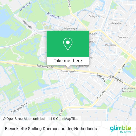 Biesieklette Stalling Driemanspolder map