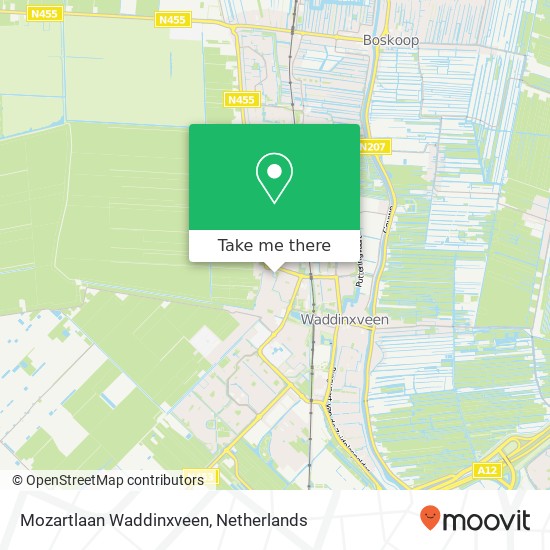 Mozartlaan Waddinxveen map