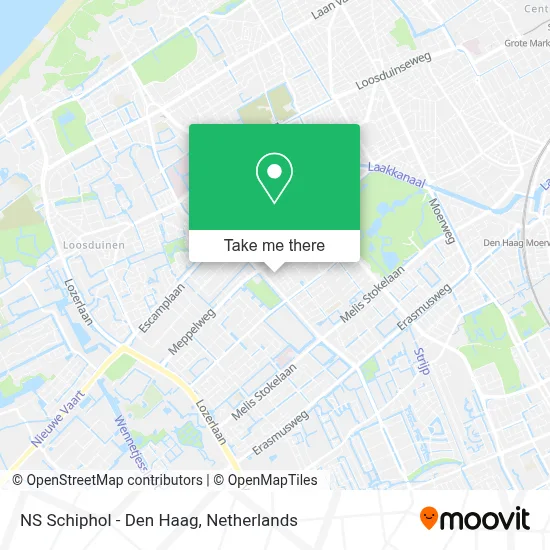 NS Schiphol - Den Haag map