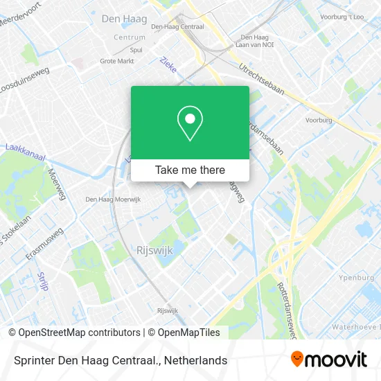 Sprinter Den Haag Centraal. map