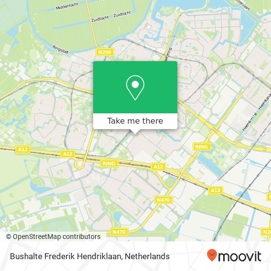 Bushalte Frederik Hendriklaan map