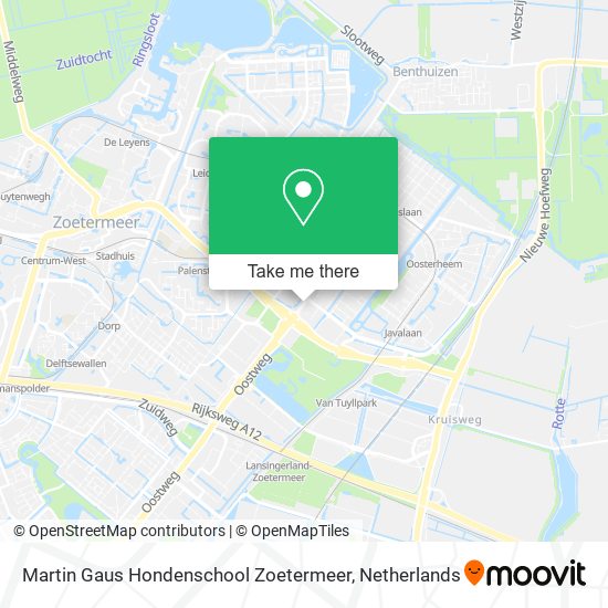 Martin Gaus Hondenschool Zoetermeer map