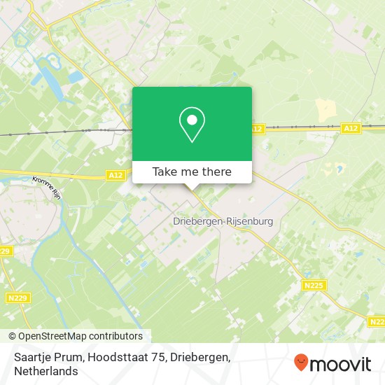 Saartje Prum, Hoodsttaat 75, Driebergen map