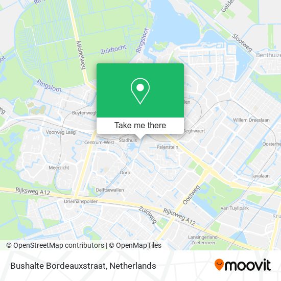 Bushalte Bordeauxstraat map