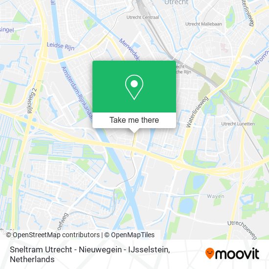 Sneltram Utrecht - Nieuwegein - IJsselstein map