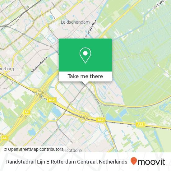 Randstadrail Lijn E Rotterdam Centraal map