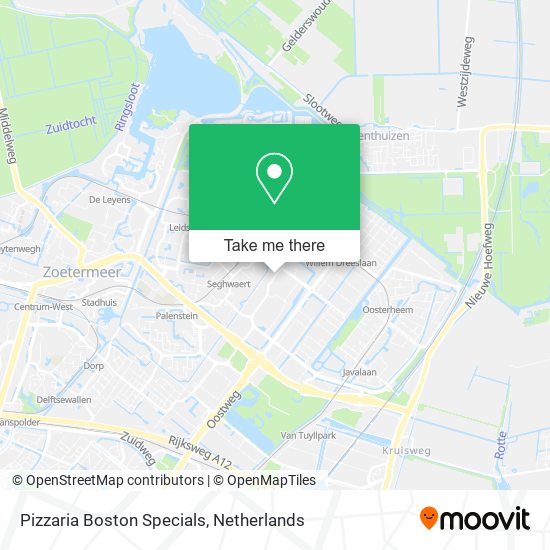Pizzaria Boston Specials map