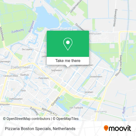 Pizzaria Boston Specials map