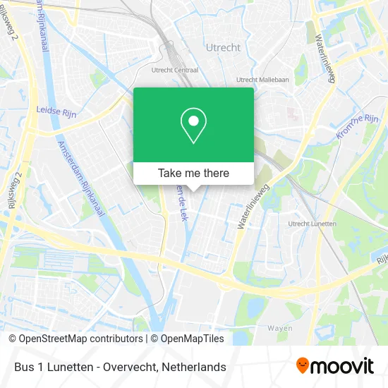 Bus 1 Lunetten - Overvecht map