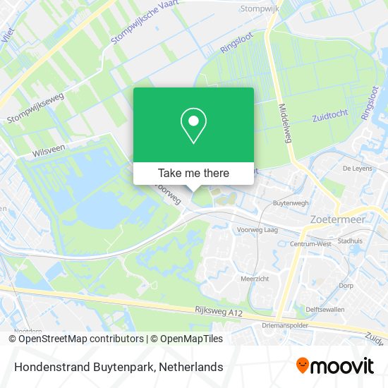 Hondenstrand Buytenpark map