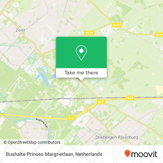 Bushalte Prinses Margrietlaan map