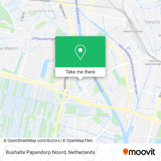 Bushalte Papendorp Noord map